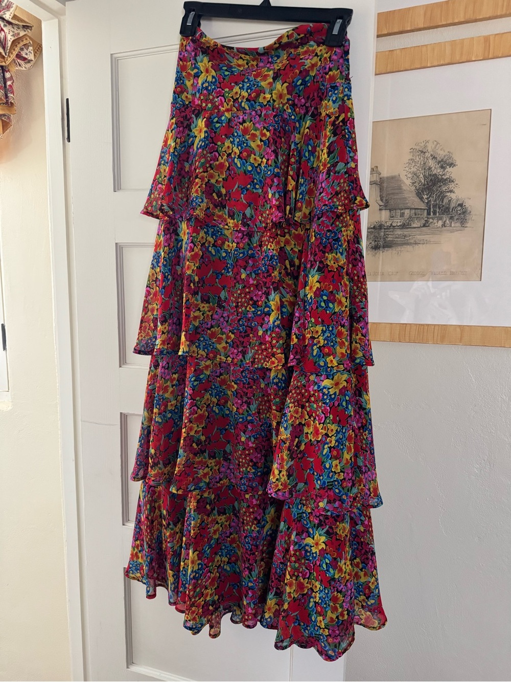 Show me your mumu Floral Tiered Maxi Skirt + Top - Picture 4 of 4